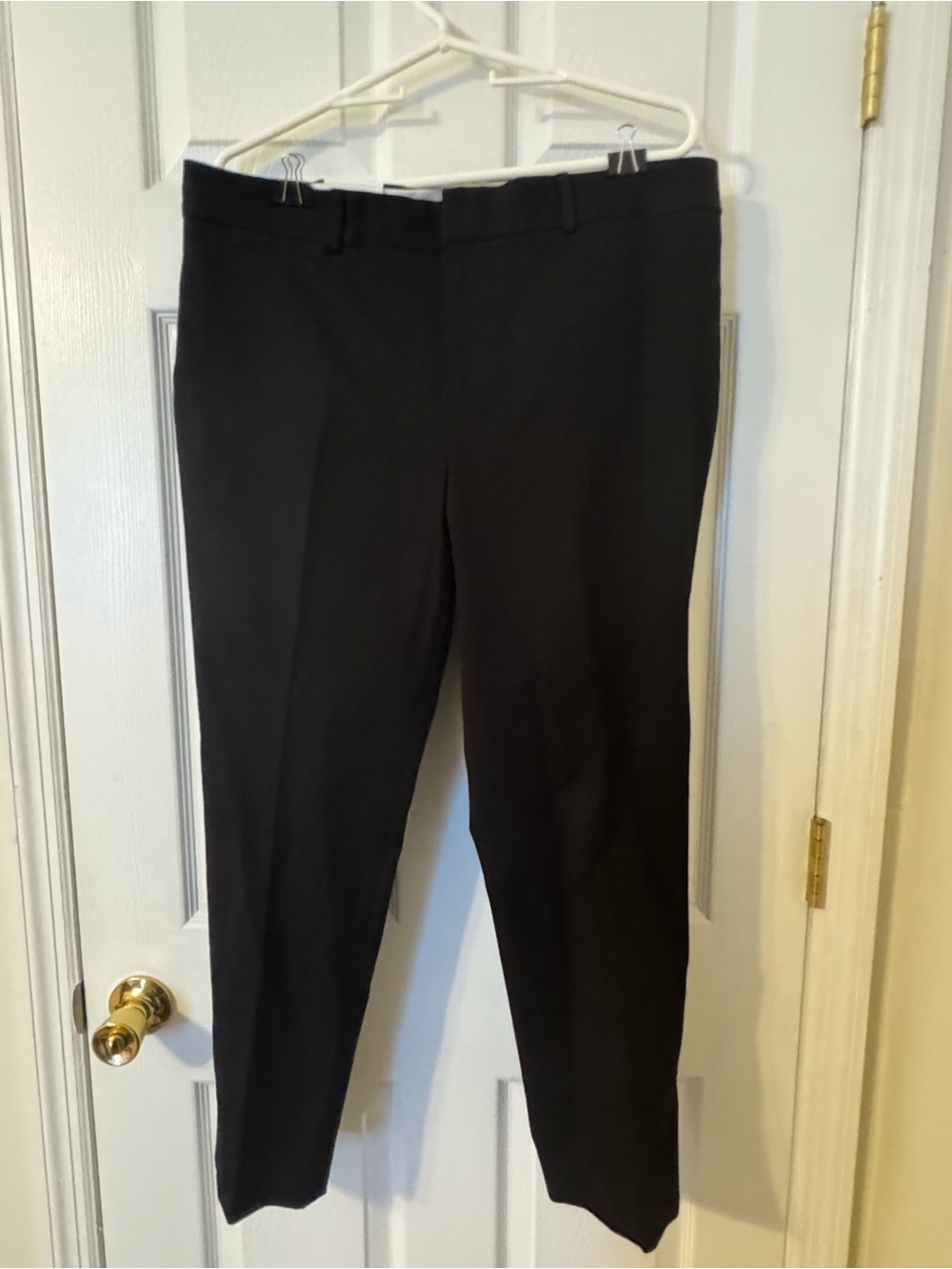 crown & ivy Black Women's Slim Straight Ankle Trousers